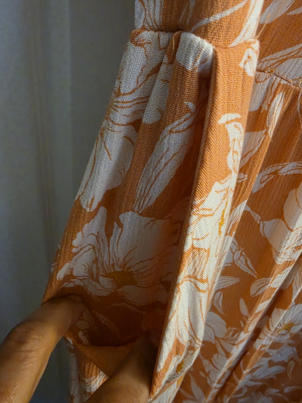 torrid Peach Floral Tie-Front Maxi Dress - Picture 5 of 13